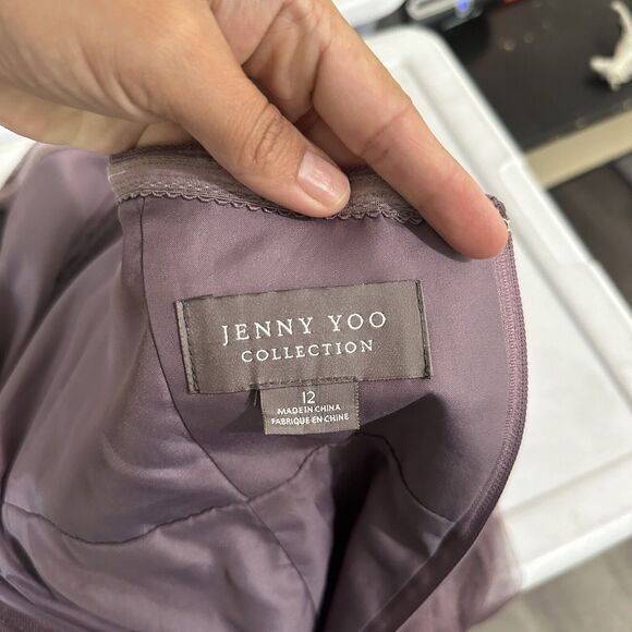 Jenny Yoo Size 12 Anabelle Convertible Tulle Gown Maxi Dress Lilac Dusty Purple - Picture 10 of 12